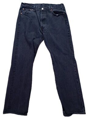 Levi's 501 XX Jeans Men's 35x31, Tag 36x34 Black Button Fly Relaxed Straight Leg